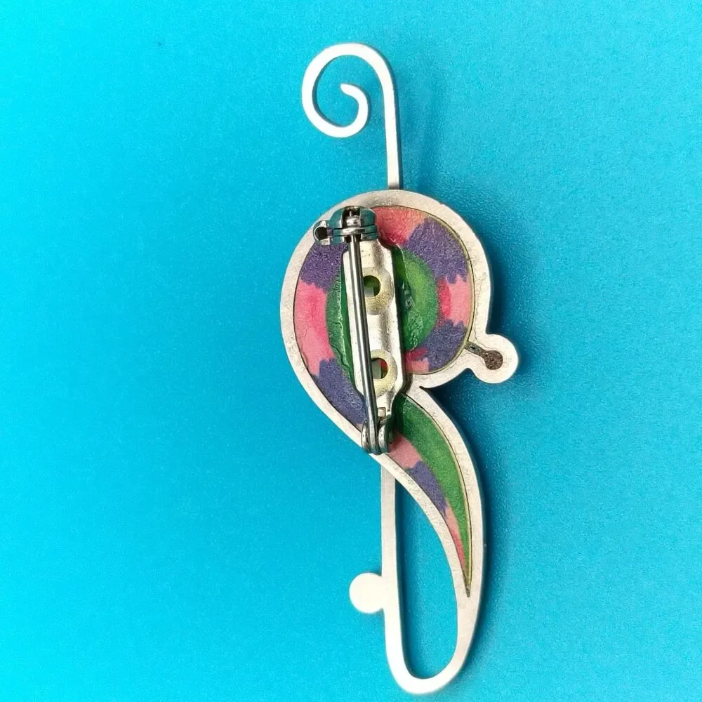 Artistic Treble Clef Brooch Pin Approx 2